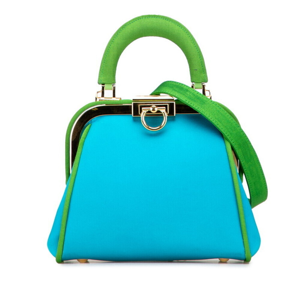 CHRISTIAN DIOR Blue Canvas Shoulder Bag